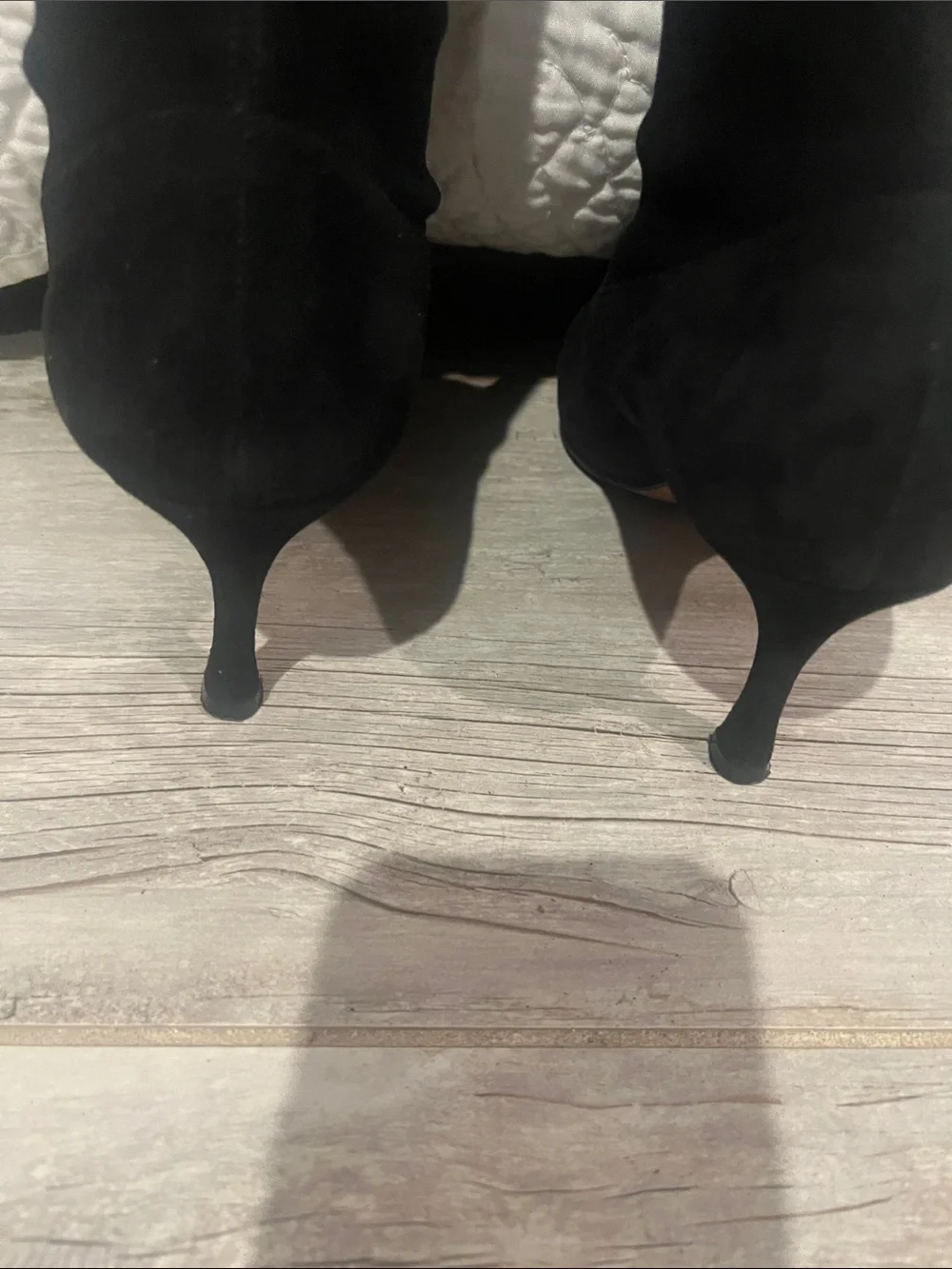 Black Over-the-Knee Pointed-Toe Boots